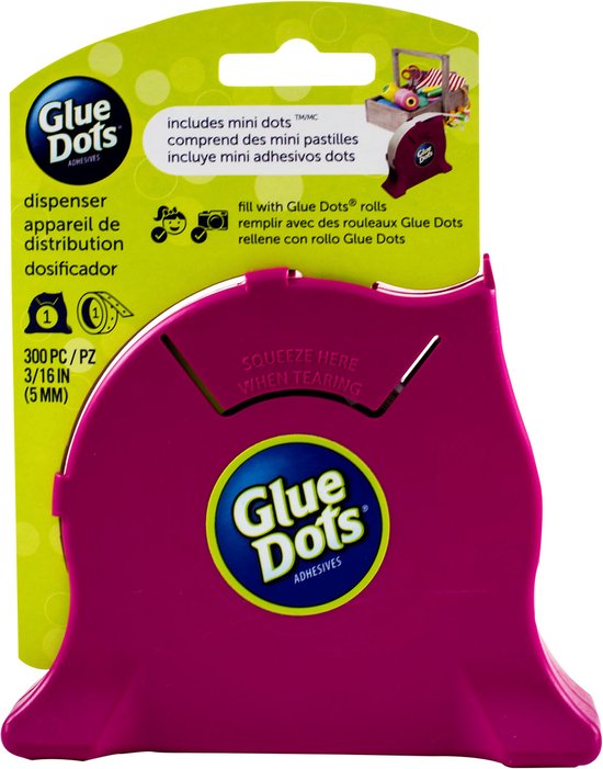 Glue Dots Desktop dispenser raspberry mini dots roll 5mm bol