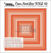 Crealies Crea-Nest-Lies XXL - snijmal - no.42 Vierkanten