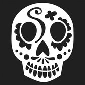 The Crafters Workshop  Balzer Bits Sugar Skull bits Stencil 4x4