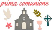 Sizzix Thinlits Snijmal set - Italiaanse Tekst Prima Comunione - 9 stuks