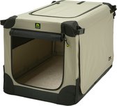 Maelson Reisbench 62cm Soft Kennel - Hondenbench van zacht materiaal - Opvouwbare kennel met stevig stalen binnenframe Beige
