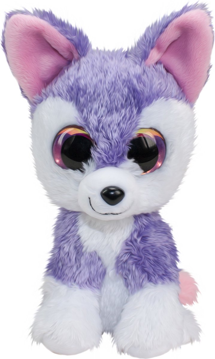 Tactic Lumo Stars - Pluche - Knuffelwolf Susi - 24 cm - Zacht pluche - Grote ogen - Fins design - Eigen karakter - Inclusief app met spelletjes