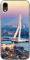 Geschikt voor iPhone XR hoesje - Rotterdam - Skyline - Zonsondergang - Siliconen Telefoonhoesje