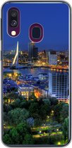 Geschikt voor Samsung Galaxy A40 hoesje - Rotterdam - Nederland - Skyline - Siliconen Telefoonhoesje