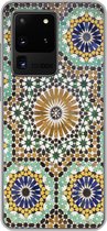 Geschikt voor Samsung Galaxy S20 Ultra hoesje - Een close up van een Marokkaanse mozaïek - Siliconen Telefoonhoesje