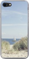 Geschikt voor iPhone 8 hoesje - Noordzee - Duinen - Boot - Siliconen Telefoonhoesje