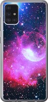 Geschikt voor Samsung Galaxy A52 5G hoesje - Heelal - Planeten - Roze - Jongens - Meisjes - Kinderen - Siliconen Telefoonhoesje