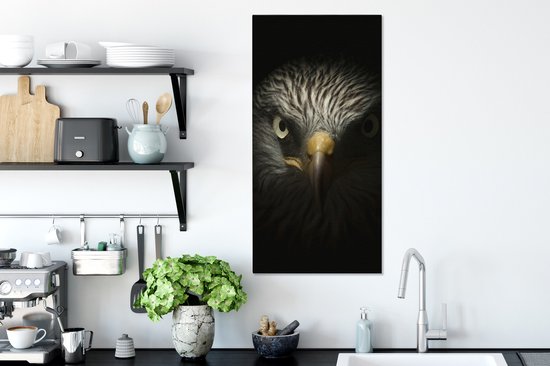 Tableau sur toile Vogel - Aigle - Rapaces - Oeil - Bec - Lumière - 40x80 cm - Décoration murale
