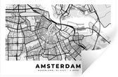 Muurstickers - Sticker Folie - Kaart - Amsterdam - Nederland - 120x80 cm - Plakfolie - Muurstickers Kinderkamer - Zelfklevend Behang - Zelfklevend behangpapier - Stickerfolie