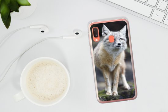 Coque Samsung Galaxy A20e - Renard - Macro - Arbre - Coque de téléphone en Siliconen