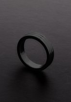 Golden Black Ribbed C-Ring (10x40mm) - Cock Rings