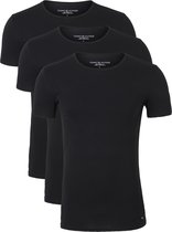 Tommy Hilfiger Cotton stretch T-shirts (3-pack) - heren T-shirts O-hals - zwart - Maat: XL