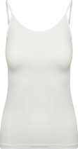 RJ Bodywear Pure Color Ladies spaghetti top (1-pack) - caraco à fines bretelles réglables - blanc - Taille: S