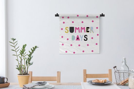 Tapisserie - Tapisserie - Été - Citation - Pois - 60x60 cm - Tapisserie