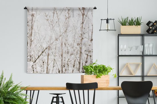 Tapisserie - Tapisserie - Hiver - Branches - Glace - 150x150 cm - Tapisserie