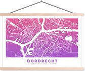 Affiche scolaire - Plan de la ville - Dordrecht - Violet - 150x100 cm - Lattes vierges