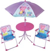 campingset Peppa Pig junior staal/polyester roze 4-delig