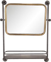 Wandspiegel 49*14*64 cm Bruin Ijzer, Glas Rechthoek Grote Spiegel Muur Spiegel Wand Spiegel