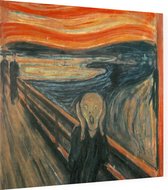 De Schreeuw, Edvard Munch - Foto op Dibond - 80 x 80 cm