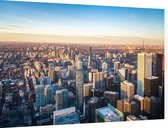 Skyline en Business Center van Toronto vanuit de lucht - Foto op Dibond - 60 x 40 cm