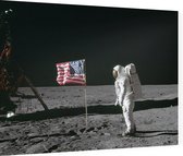 Armstrong photographs Buzz Aldrin (maanlanding) - Foto op Dibond - 40 x 30 cm