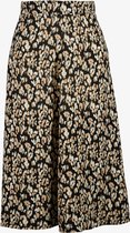 TwoDay dames midi rok met luipaardprint - Zwart - Maat XL