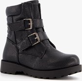 Blue Box meisjes croco biker boots - Zwart - Maat 35