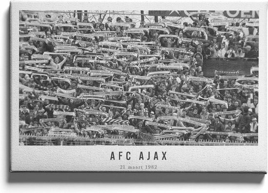 AFC Ajax supporters '82 - Walljar - Wanddecoratie - Schilderij - Canvas