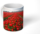 Mok - Gebied van rode tulpen in Nederland - 350 ML - Beker