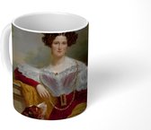 Mok - Koffiemok - Portret van Alida Christina Assink - Schilderij van Jan Adam Kruseman - Mokken - 350 ML - Beker - Koffiemokken - Theemok
