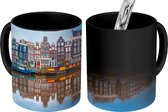 Magische Mok - Foto op Warmte Mokken - Koffiemok - Amsterdam - Panorama - Grachten - Magic Mok - Beker - 350 ML - Theemok