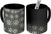 Magische Mok - Foto op Warmte Mok - Panterprint - Roze - Grijs - Patronen - 350 ML