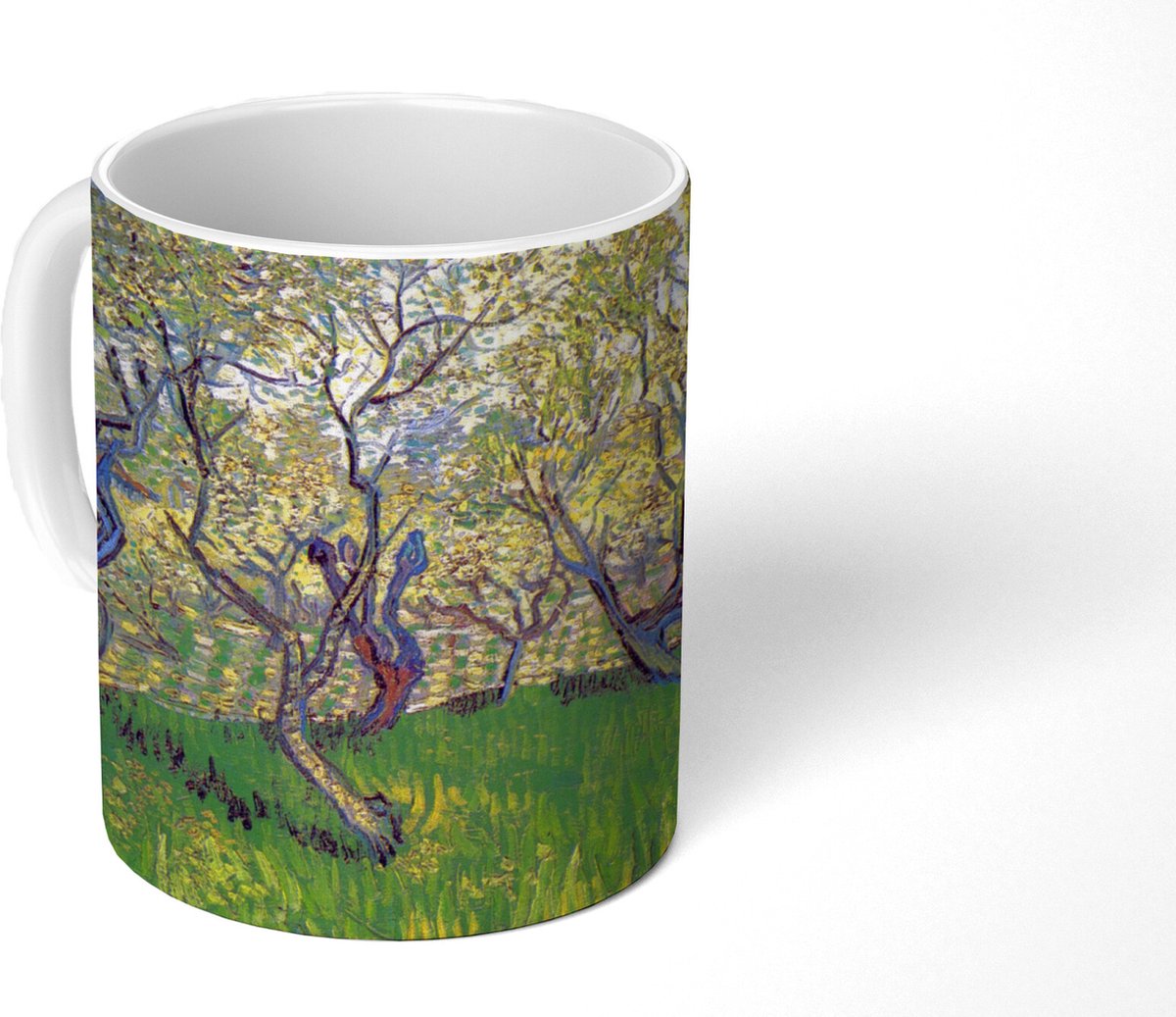 Mok - Koffiemok - Boomgaard met bloeiende pruimenbomen - Vincent van Gogh - Mokken - 350 ML - Beker - Koffiemokken - Theemok
