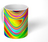 Mok - Kunst - Golven - Kleuren - Psychedelisch - 350 ML - Beker