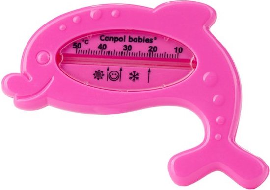 Thermomètre de bain pour bébé Canpol Babies - Rose Dauphin Rose