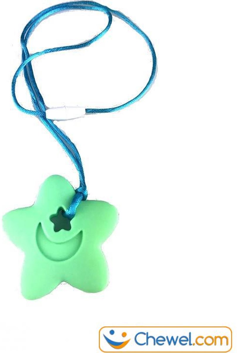 Bijtketting Kauwketting | Ster met maantje | 4 kleuren | Roze | Chewel ® — afbeelding 8