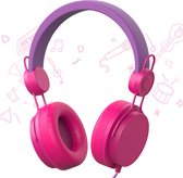 Vision Koptelefoon Kinderen - Kids Headphones - Kind - Met Draad - Koptelefoons- Headphone - 85 dB Limiet - Roze/Paars
