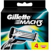 Gillete Skustuvo Galvuta--s Gillette Mach 3, 4 Vnt.