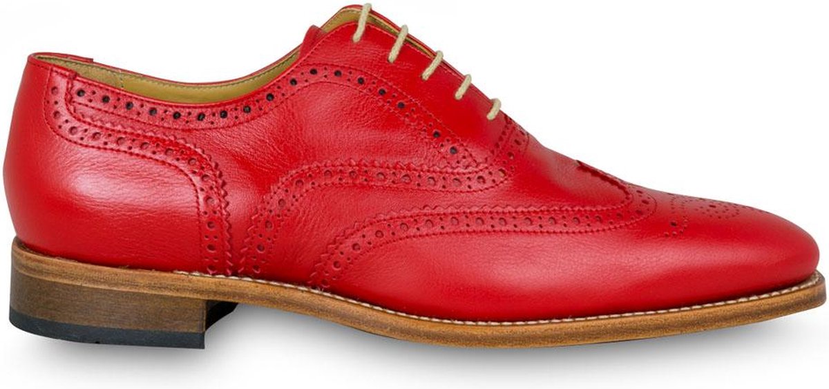 VanPalmen Quirey Nette schoenen heren veterschoen rood goodyear maakzijze  topkwaliteit - Schoenen.nl