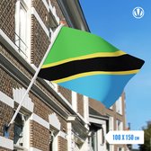 vlag Tanzania 100x150cm - Spunpoly