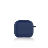 Shieldcase Case geschikt voor Airpods 3 siliconen hoesje - donkerblauw
