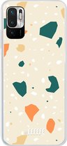 6F hoesje - geschikt voor Xiaomi Redmi Note 10 5G -  Transparant TPU Case - Terrazzo N°1 #ffffff