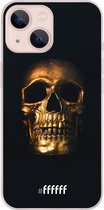 6F hoesje - geschikt voor iPhone 13 Mini -  Transparant TPU Case - Gold Skull #ffffff