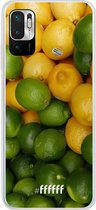 6F hoesje - geschikt voor Xiaomi Redmi Note 10 5G -  Transparant TPU Case - Lemon & Lime #ffffff