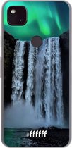 6F hoesje - geschikt voor Google Pixel 4a 5G -  Transparant TPU Case - Waterfall Polar Lights #ffffff