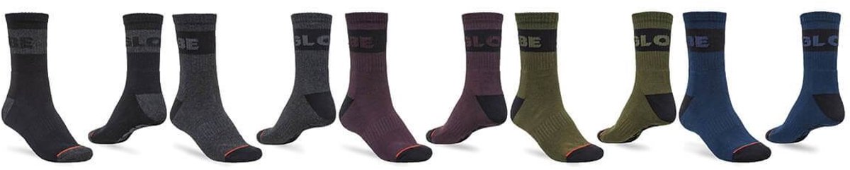 GLOBE Heren Sokken Horizons Crew Sock 5Pack Mix Color Multicolor