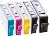 Print-Equipment Inkt cartridges / Alternatief voor HP nr 364 xl Zwart/cyan/magenta/yellow/Foto | HP Deskjet 3070A/ 3520/ 3522/ 3524/ 4620/ 4622/ 2000/ 5