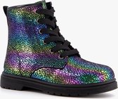 Blue Box meisjes veterboots metallic - Zwart - Maat 31