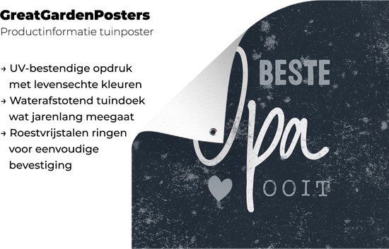 Posters de jardin Cadeau pour Mari - Vaderdag - Citation - 50x50 cm