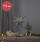 Grijze sterrenlamp Ozen met E14 fitting -75cm -met stekker -Kerstdecoratie